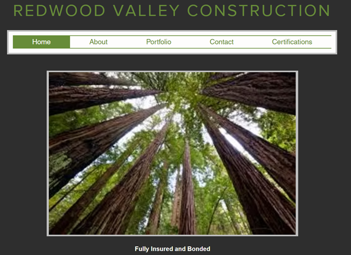 Redwood Valley Construction Logo