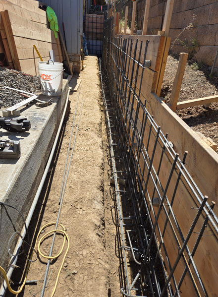 Residential Concrete Retaining Wall