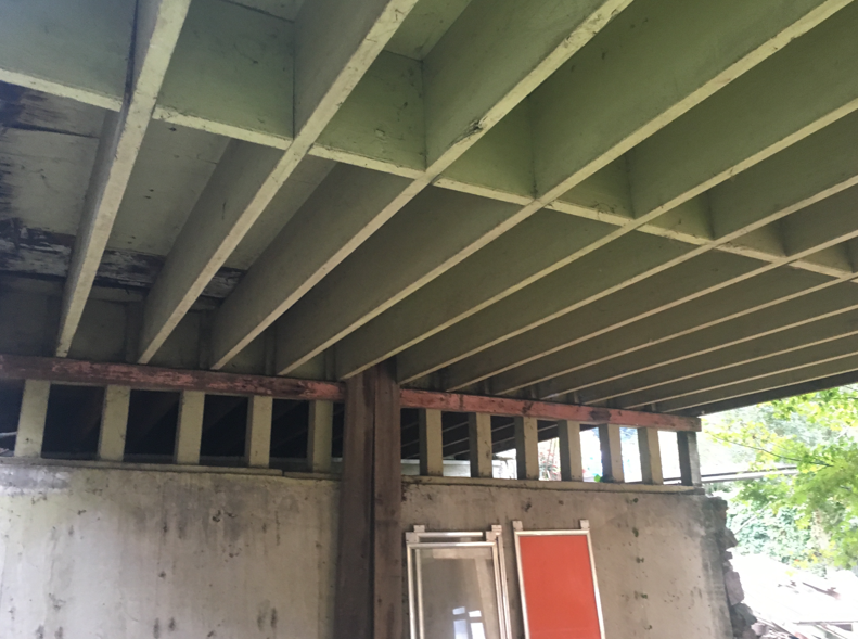 Bridge Abutment in the River