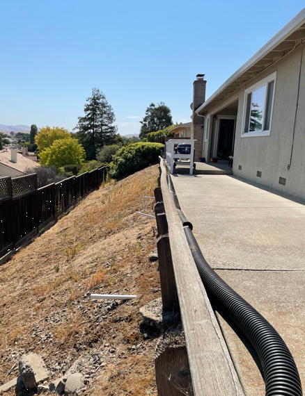 Inspection and repair of the Wood retaining wall